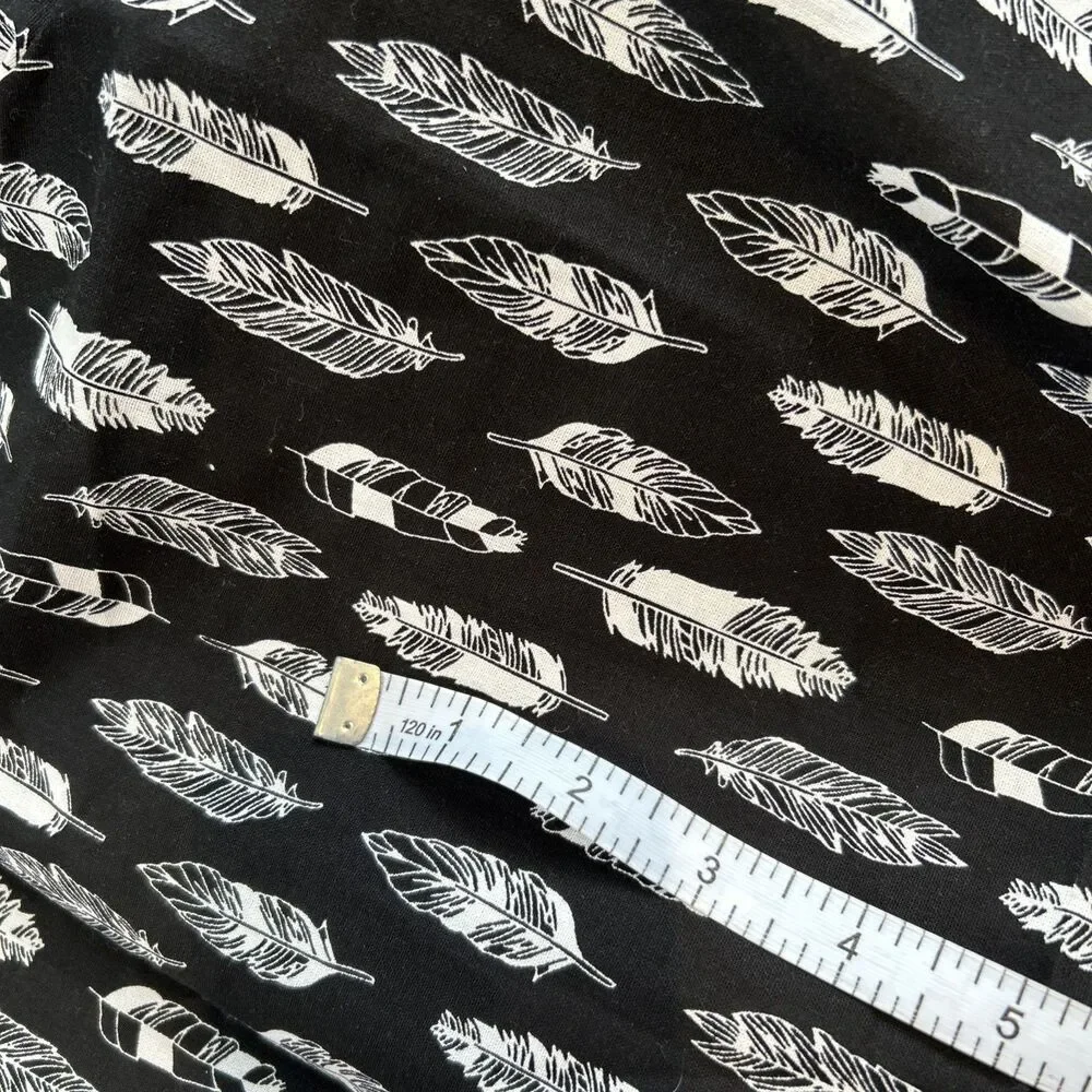 Waverly Feather Print Cotton Quilting Fabric Black & White 27